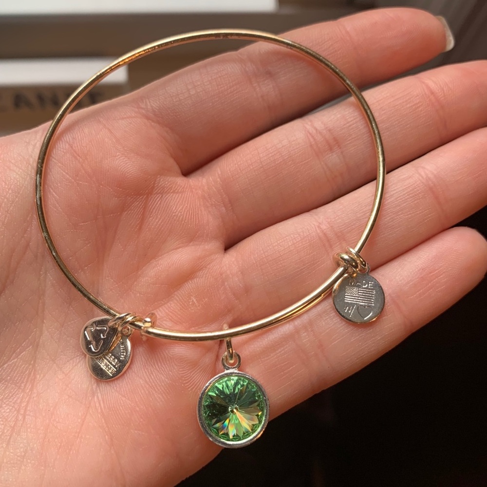 Alex and Ani Green Gem Bracelet